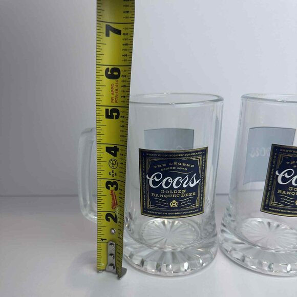 Coors Golden Banquet Beer Glass Mugs – Set of 2 - Picture 3 of 4